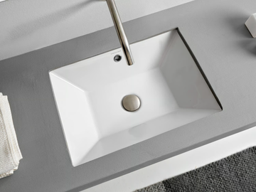 TEOREMA 2.0 - Undermount rectangular ceramic washbasin by Scarabeo Ceramiche - view 2